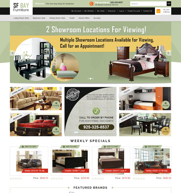 furniture store magento template